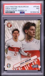 2023 Topps Pristine Road To Uefa Euro ’24 Fresh Faces Super Arda Guler 1/1 #FFAG PSA 7 NRMT