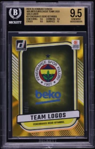 2024 Donruss EuroLeague Team Logos Gold Laser Fenerbahce Beko Istanbul /10 #3 BGS 9.5 GEM MINT